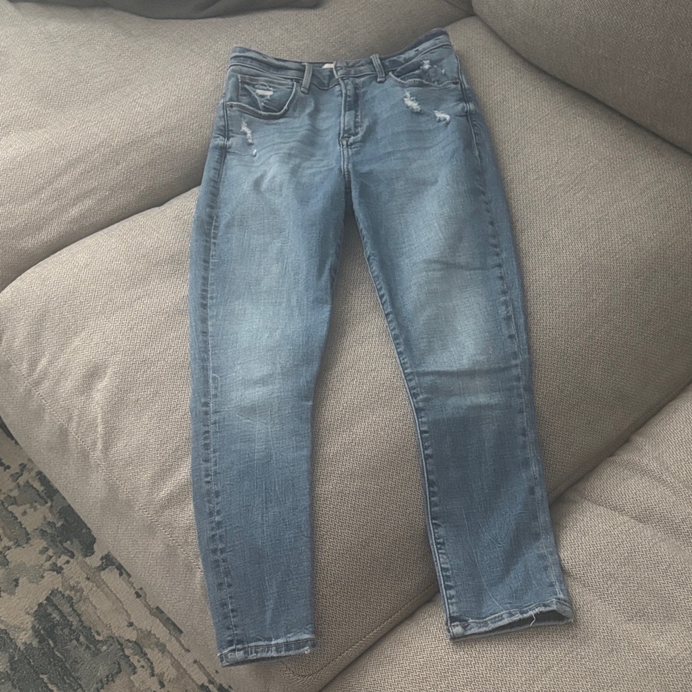 Abercrombie & Fitch Light Blue Skinny Distressed Jeans